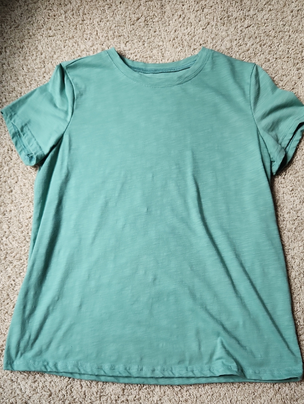 Basic Crewneck Short Sleeve Tee - Teal Green